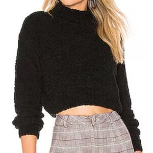 Superdown Black Cowl Neck Sweater